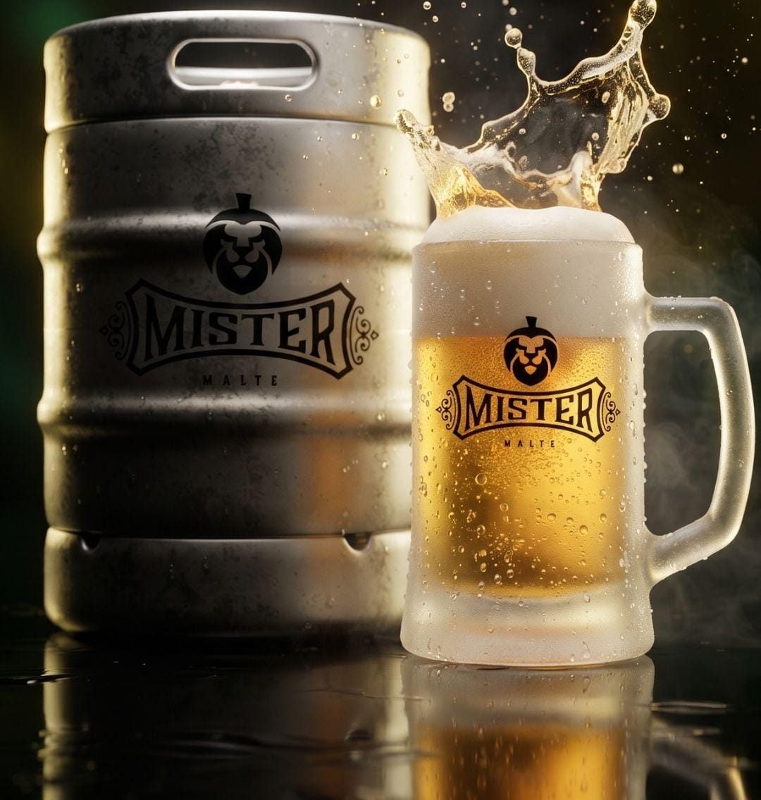 Barril e caneca de chopp Mister Malte